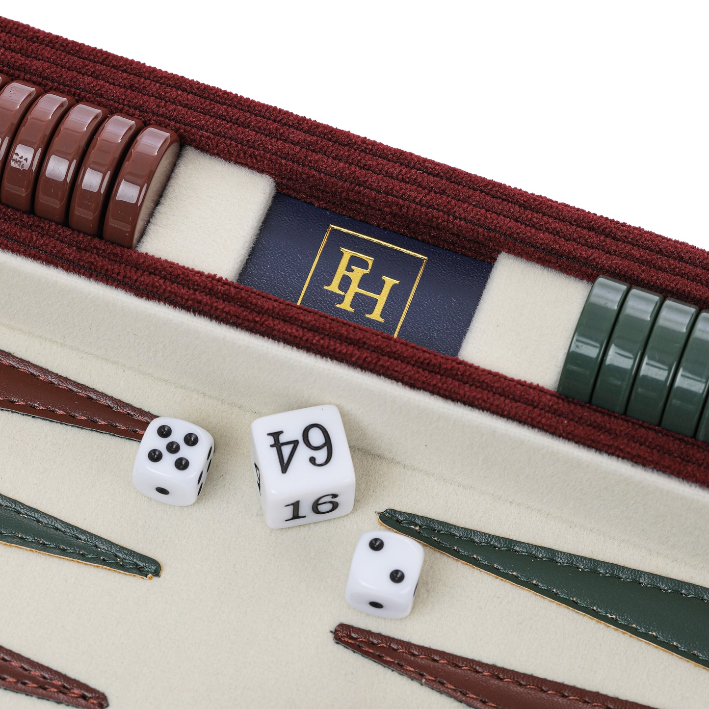 The Burgundy Corduroy Backgammon Set