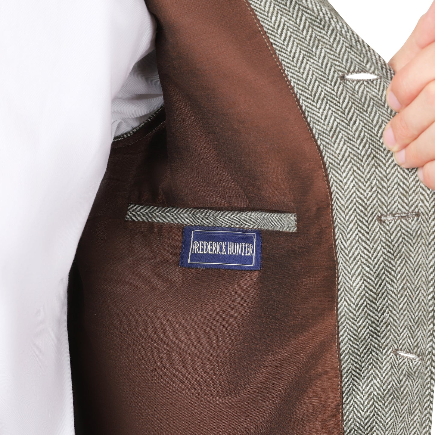 The Shooting Green - Herringbone Tweed Nehru Gilet