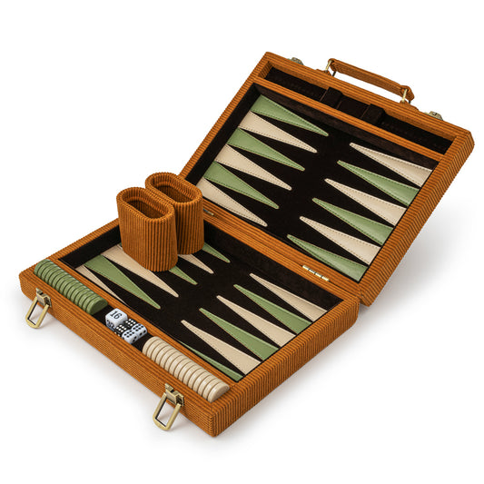 The Mustard Corduroy Backgammon Set