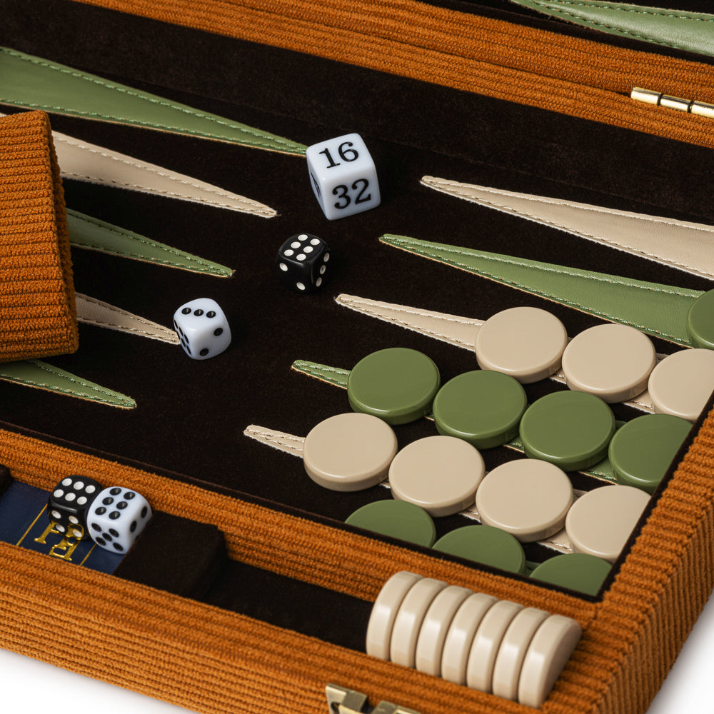 The Mustard Corduroy Backgammon Set
