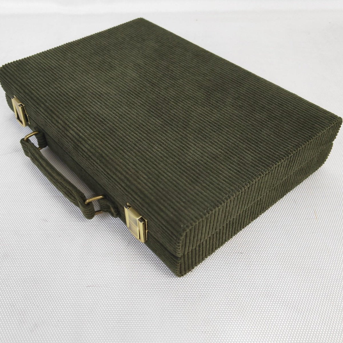The Olive Green Corduroy Backgammon Set